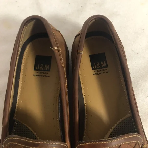 `Johnston Murphy Brown Sheep Skin woven Loafer - 61 Amazon.com | Johnston & Murphy Men main image 4